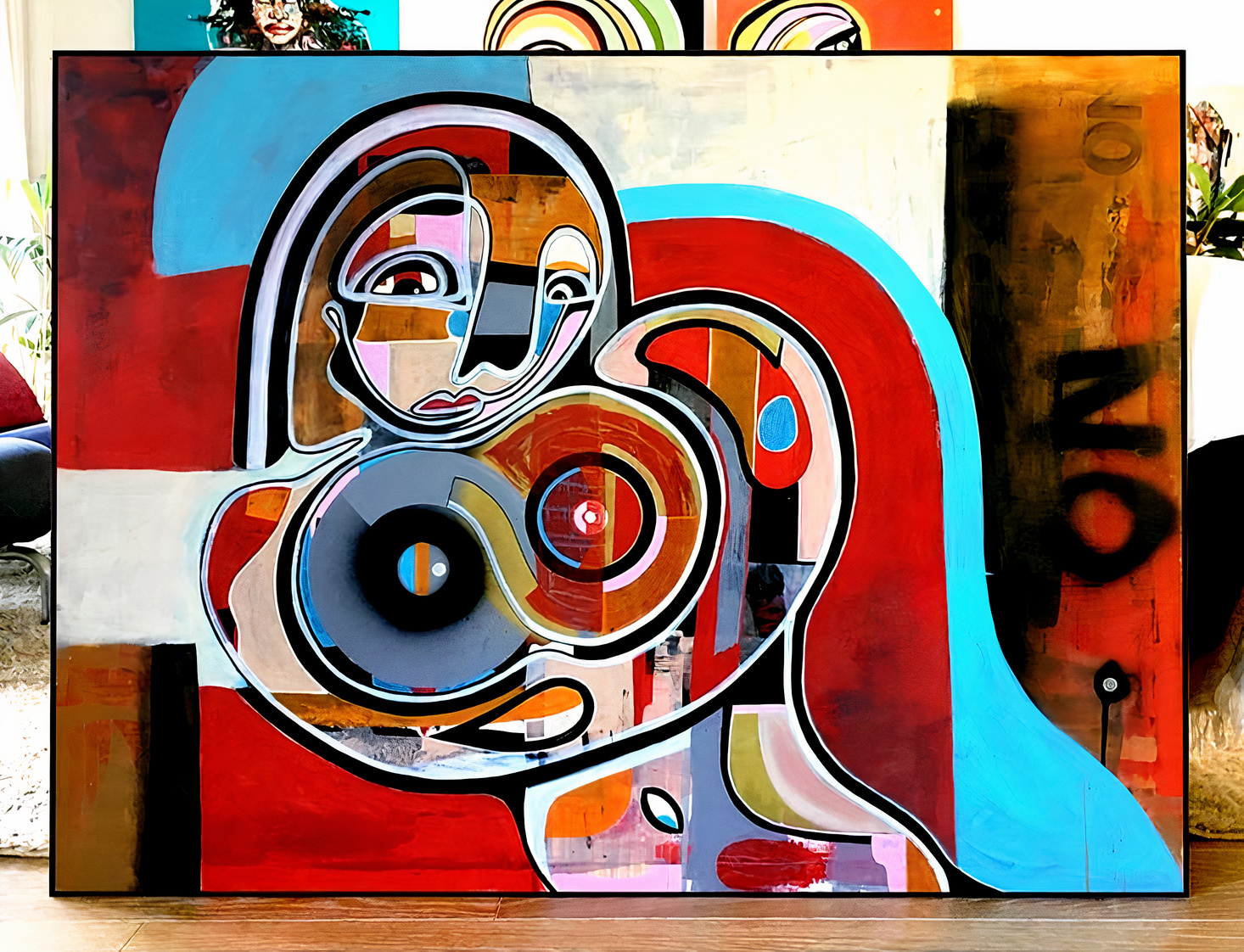 The Blurred Lines Of No, original abstract painting by Sarah Main, 2021