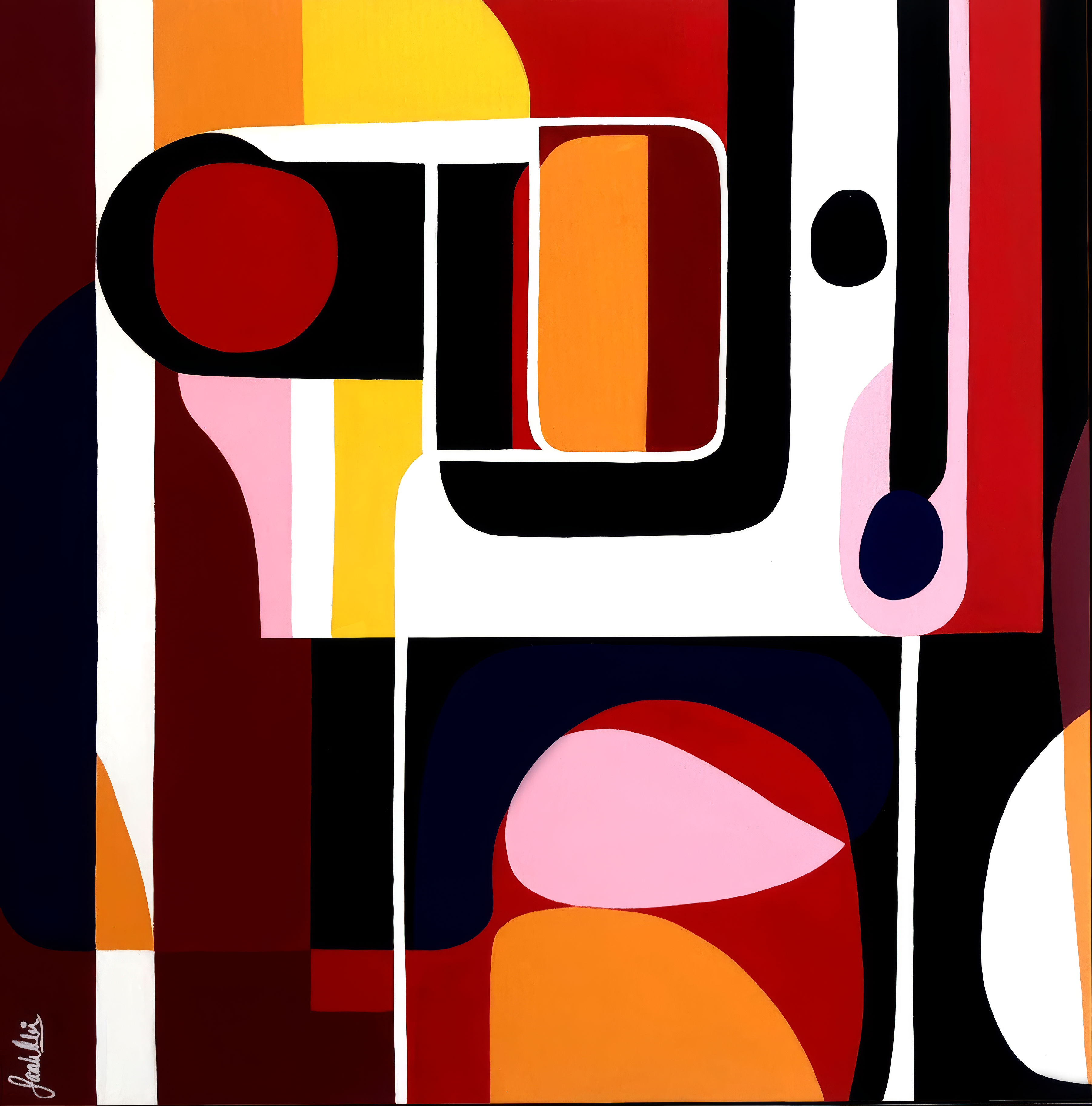 Mindflow, original abstract painting by Sarah Main, 2024