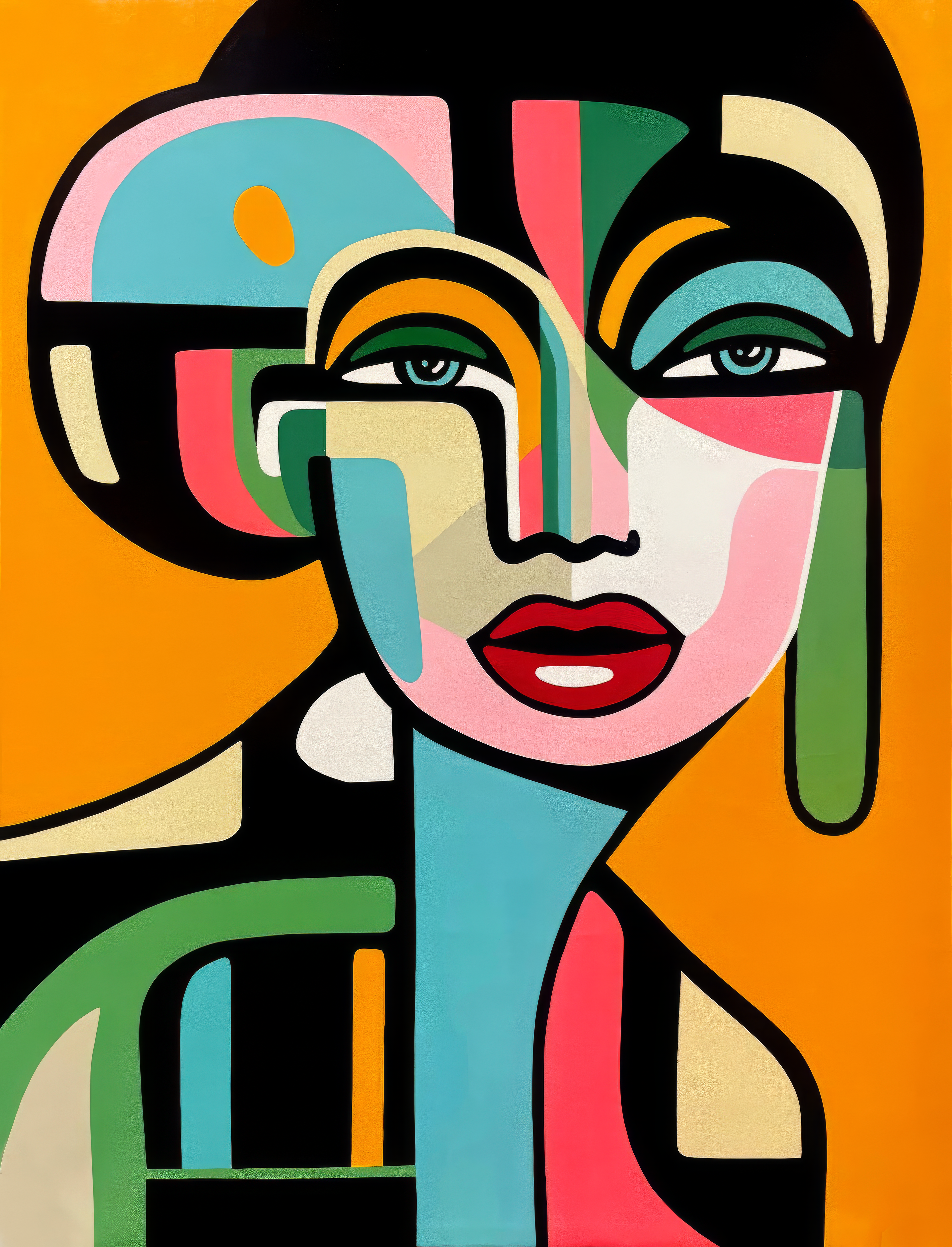 Merrivence, original abstract painting by Sarah Main, 2025