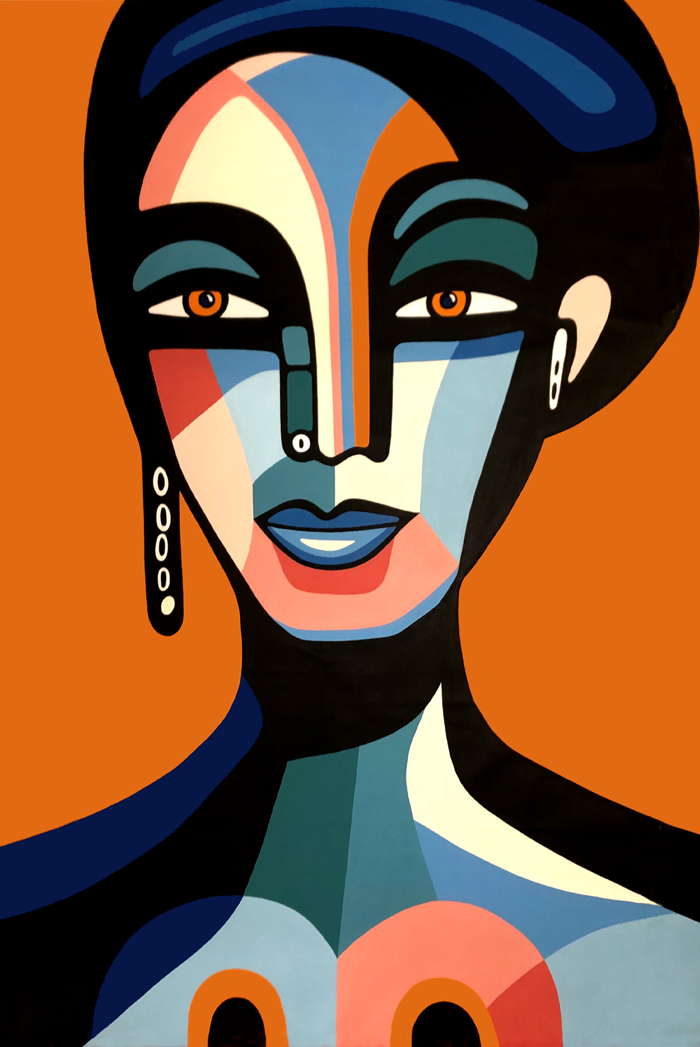 Untitled, original abstract painting by Sarah Main, 2025