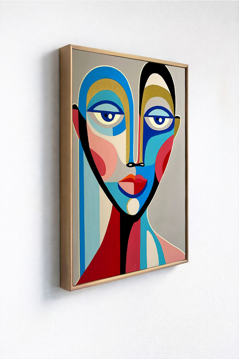 The Arrival painting installed on wall