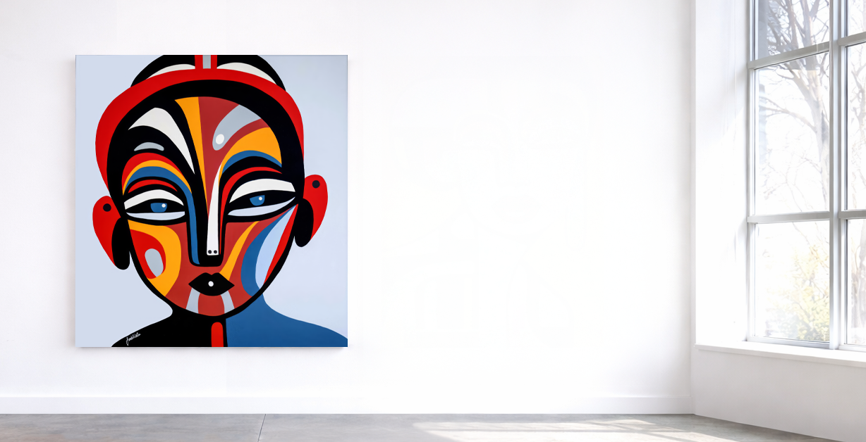 The Disquiet painting installed on wall